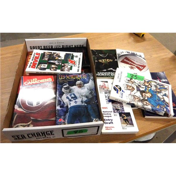 FLAT C/W ASSORTED HOCKEY BOOKS