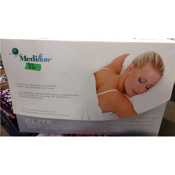MEDIFLO PILLOW (APPROX. 20" X 28") ELITE WATERBASE FIBRE PILLOW IN ORIGINAL BOX