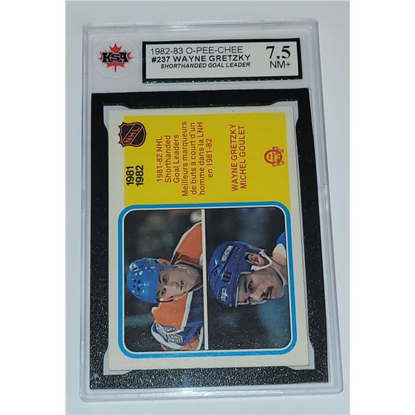 1982-83 O-PEE-CHEE #237 WAYNE GRETZKY SHORTHANDED GOAL LEADER