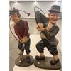 Image 2 : Laurel & Hardy Golf Scene Statue Pair, Large Decorative Composite Figures, 36" T