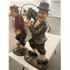 Image 4 : Laurel & Hardy Golf Scene Statue Pair, Large Decorative Composite Figures, 36" T