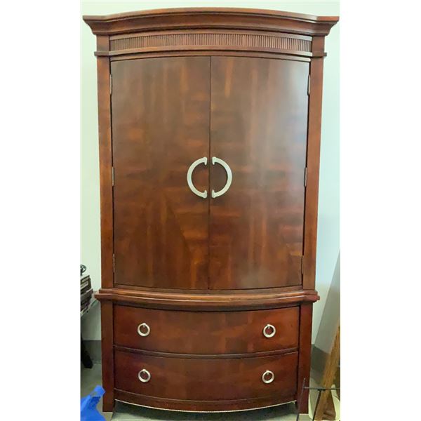 Classic Cherry Suite - 1 Tall Armoire, 1 Cedar Chest Bench and 2 Matching 3-Drawer Nightstands