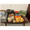 Image 1 : Gone Fishin Collection - 10 Plano, Old Pal and Metal Tackle Boxes with Flies, Creel and Net
