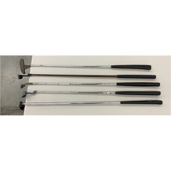 Assortment of (5) Golf Putters with Steel and Composite Shafts