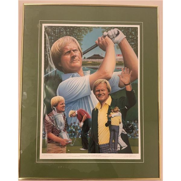The Jack Nicklaus Print - 1 Limited Edition Golden Bear Career Tribute 1759/2000, Framed 20 x 26