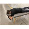 Image 3 : Pro Portable Massage Table - MTSO Alberta Folding Table, Grey Upholstery, Adjustable Height Legs