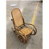Image 2 : Rock Around the Clock - Classic Bentwood Scroll Rocker with Hand Woven Cane Seat and Backrest