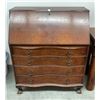 Image 2 : Serpentine Front Walnut Slant Front Secretary Desk 
