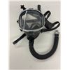 Image 3 : Fire Hall Relic - Vintage Scott Full Facepiece Breathing Mask with Chrome Lens Ring and Hose