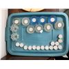 Image 5 : Candle Lot With Glass Hurricanes, Metal Holders, Glass Votives, Tea Lights, Decor