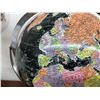 Image 4 : World Globe Showing Pre-USSR Fall Borders with Floral Oil Lamp and Brass Desk Lamp