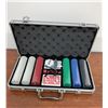Image 1 : Poker Chip Set with Cards, Dice, and Heavy Duty Locking Metal Carrying Case