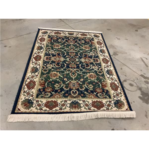 Magic Symphony Navy Blue Rug by The American Alternative, 5'7" x 8', Luxirilon/Polyester Blend