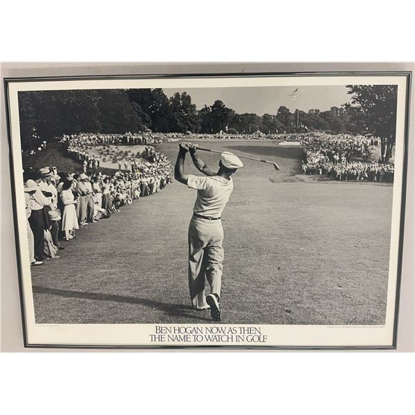 The Hawk at Merion - Ben Hogan 1950 U.S. Open 1-Iron Framed Black and White Print, 33.25" x 21.5"
