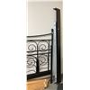 Image 4 : Metal Headboard and Footboard with Scroll Design, 54" Wide, With Slats and Side Rails