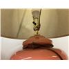 Image 2 : Matching Ceramic Table Lamps with Brass Bases and Light Grey Fabric Shades