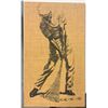 Image 1 : Vintage Screenprinted Golfer Wall Art on Linen/Burlap Canvas