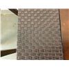 Image 4 : 3 Wood Tables with Faux Woven Leather Accents and Central Black Insets
