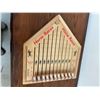 Image 3 : Vintage Wooden Horse Races Game Board with Numbered Gates and Printed Game Rules