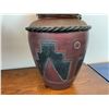 Image 4 : Ceramic Table Lamps with Southwestern Geometric Motif and Brown Shades