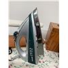 Image 6 : Matching Carved Wooden Storage Boxes with Ironing Board, Sleeve Board, and Black+Decker Iron