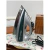 Image 8 : Matching Carved Wooden Storage Boxes with Ironing Board, Sleeve Board, and Black+Decker Iron