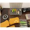 Image 4 : Fishing Gear Lot with Lures, Reels, Daiwa Minicast, and Blue Tote Storage Bin