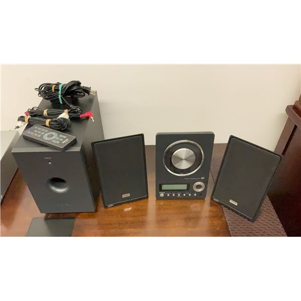 TEAC Micro Hi-Fi System CD-X10 with Speakers, Subwoofer, and Remote Control