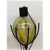Image 3 : Mid-Century 2 Amber Glass Wall Oil Lamps with Galleon Bellows, Ship Brush Set and Brass Spyglass