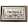 Image 1 : BJ Brown Signed Print "The Wild Ones" with Horses and Rider, Framed Under Glass 31" x 18.5"