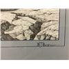 Image 2 : BJ Brown "His Domain" Double Signed Framed Print Featuring Wolf Landscape 31" x 15"
