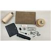 Image 1 : Office Supplies Lot Including Notebook, Scissors, Staplers, String, and Zipper Pouch