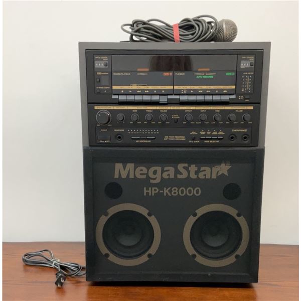 Vintage Panasonic Karaoke Stereo - 8-Track, 2 Cassette Decks, Echo Mic and Singing Machine Tapes