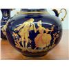 Image 2 : French Romance in Cobalt - 3 Limoges Style Porcelain Pieces with Gold Colonial Couple Decor