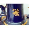Image 3 : French Romance in Cobalt - 3 Limoges Style Porcelain Pieces with Gold Colonial Couple Decor