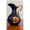 Image 7 : French Romance in Cobalt - 3 Limoges Style Porcelain Pieces with Gold Colonial Couple Decor