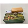 Image 7 : Whitetail Deer Keepsake Collection - 2 Wildlife Art Knives, 1 Stag Pocket Watch, 1 Tin, 1 Oak Box