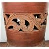 Image 13 : Wood Candle Holder with Bee Candle, Medalta Potteries Crock, and Carved Pottery Lantern