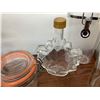 Image 6 : Glass Storage Jars, Dispenser, Maple Bottle, and Additional Unpictured Glassware