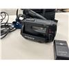 Image 6 : Collection of 2 Working Sony Video8 Handycams - 1 CCD-F70 8x Zoom, 1 CCD-TR77 10x Zoom with Extras