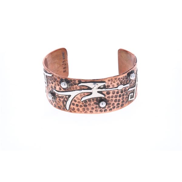 Navajo Randy Begay Jr. Sterling & Copper Cuff