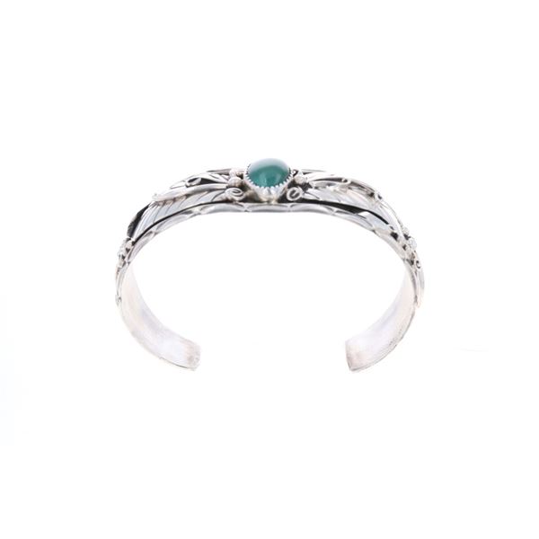 Navajo Tsosie Sterling Silver Turquoise Bracelet