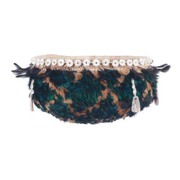 Late-19th Pomo Fully Feathered Coiled Gift Basket