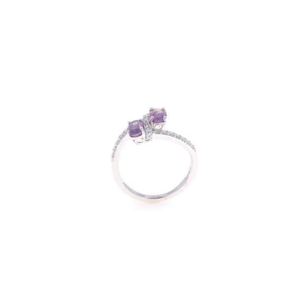 FREEFORM Kashmir Sapphire VS2 Diamond PLAT Ring