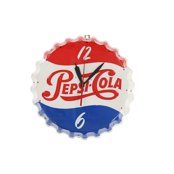 Vintage Custom Made Pepsi- Cola Bottle Cap Clock