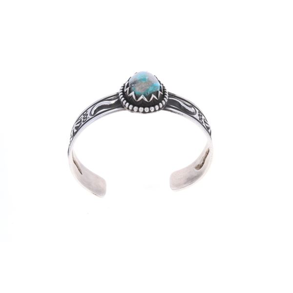 Navajo Randy Begay Jr. Sterling Turquoise Bracelet