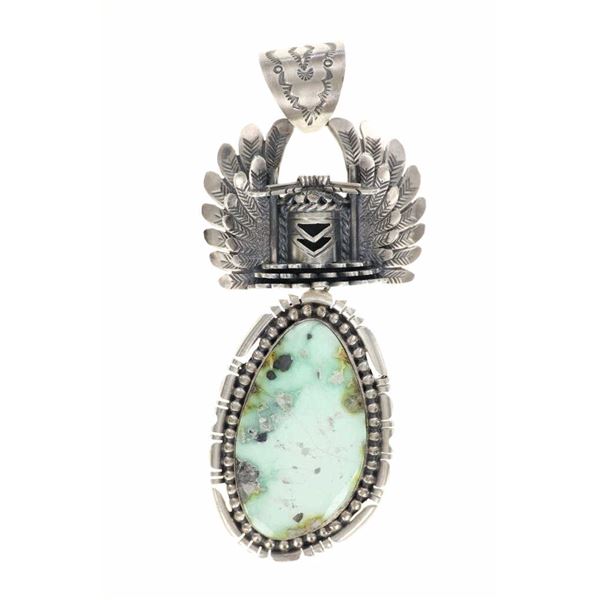 Navajo Charley Silver Palomino Turquoise Kachina