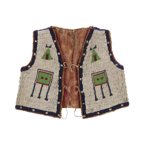 ca. 1870 Lakota Sioux Fully Beaded Beautiful Vest