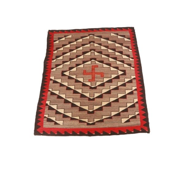 Navajo Crystal Regional Whirling Log Rug c. 1910