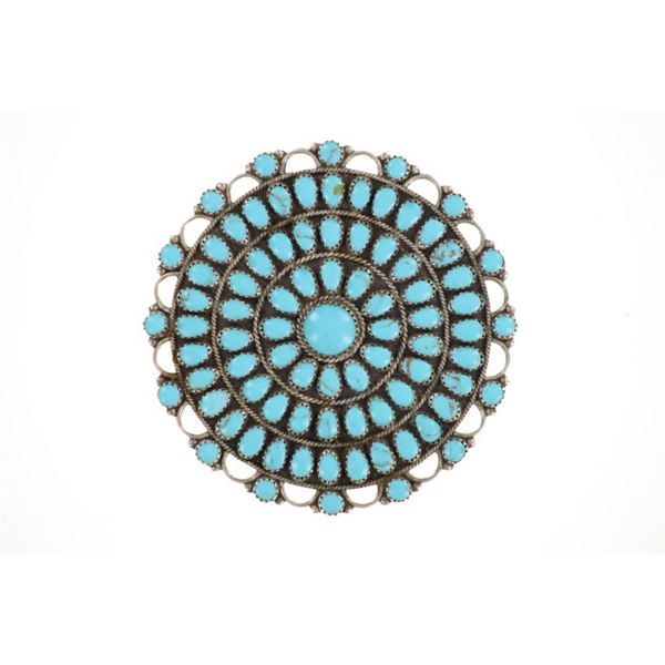 Navajo Ben Boyde Sterling Turquoise Pin/ Pendant